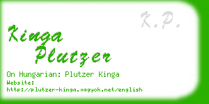 kinga plutzer business card